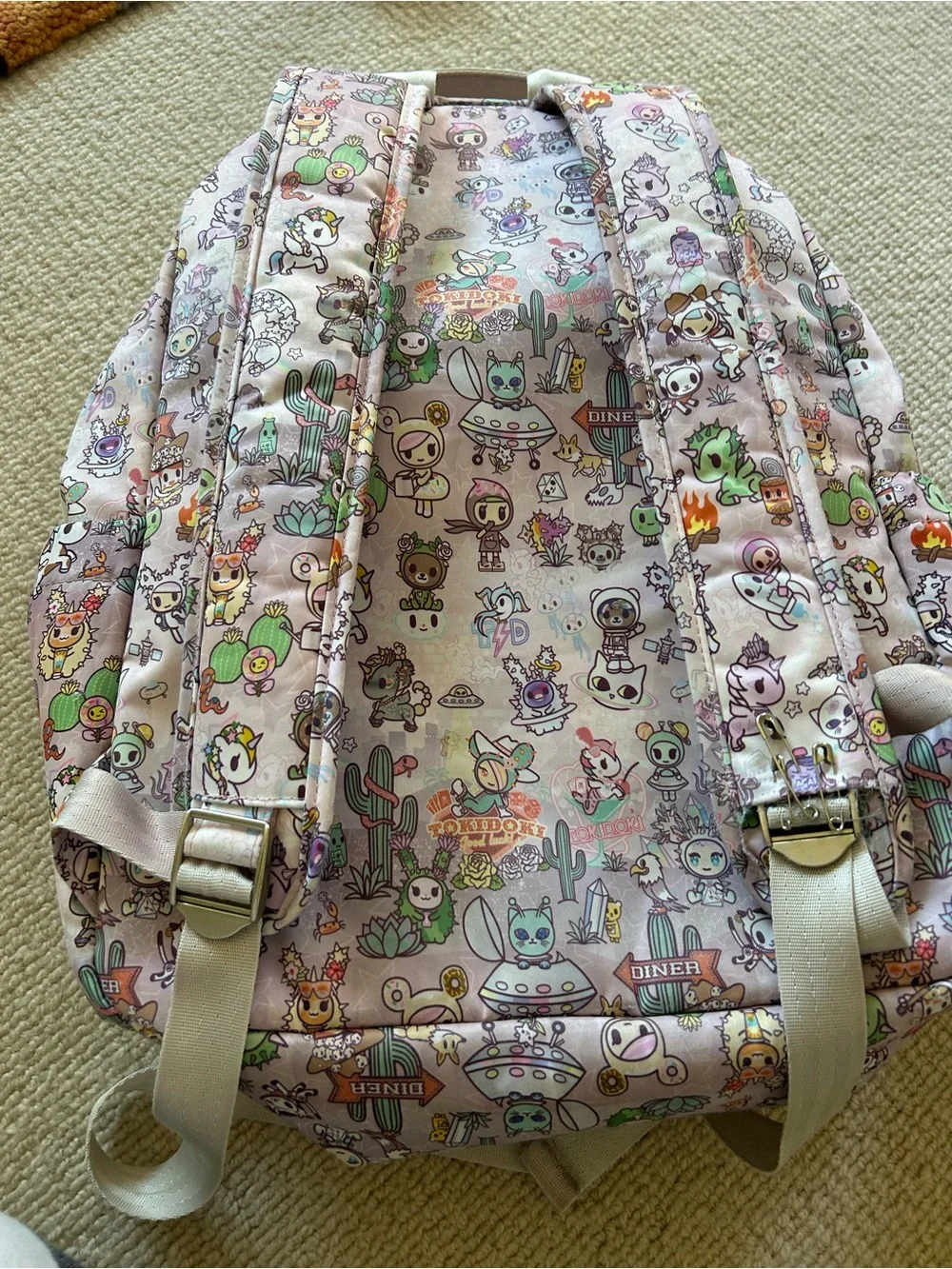 tokidoki Pink Character Print Backpack and Lunch Bag Duo